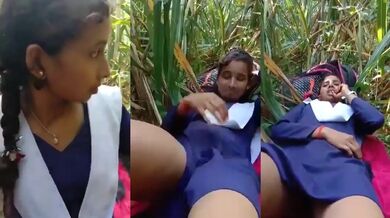 UP College Girl Corn Farm Me Hard Chudai