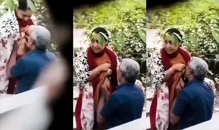 Bhojpuri Old Man Sucking Aunty Boobs Hidden Recording